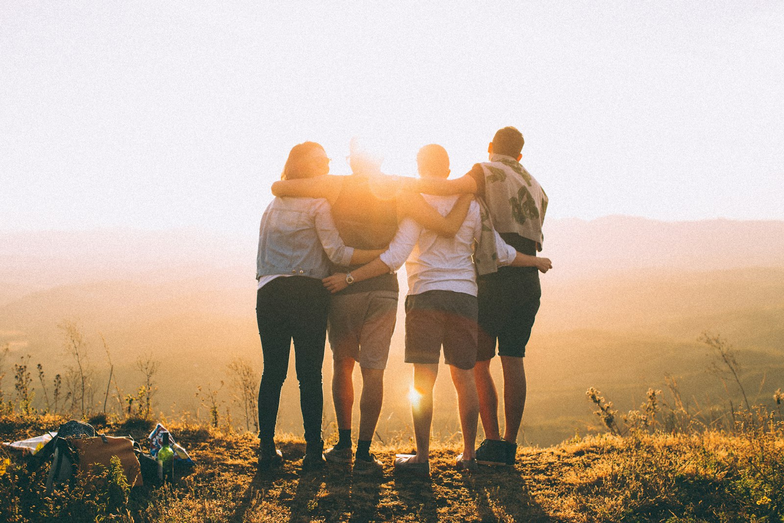 Community wellness group gathering outdoors